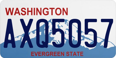 WA license plate AXQ5057