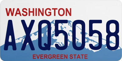 WA license plate AXQ5058