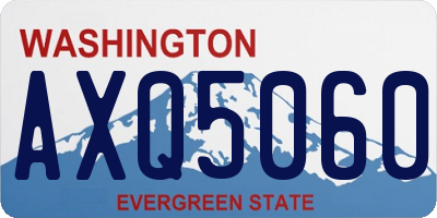 WA license plate AXQ5060