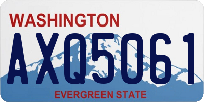 WA license plate AXQ5061