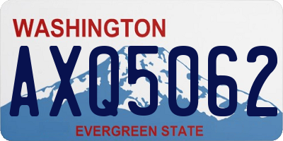 WA license plate AXQ5062