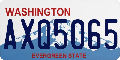 WA license plate AXQ5065