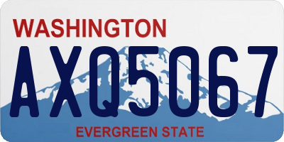 WA license plate AXQ5067