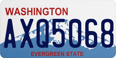 WA license plate AXQ5068