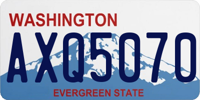 WA license plate AXQ5070