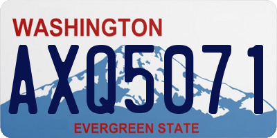 WA license plate AXQ5071
