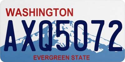 WA license plate AXQ5072