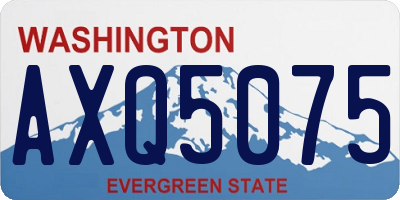 WA license plate AXQ5075