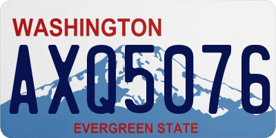 WA license plate AXQ5076