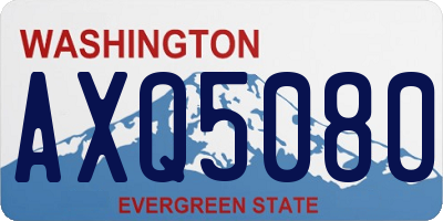 WA license plate AXQ5080