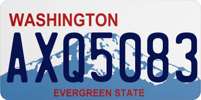 WA license plate AXQ5083