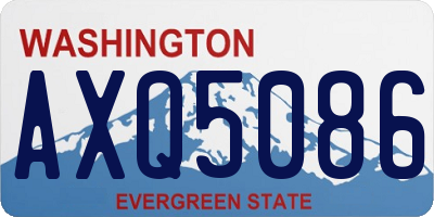 WA license plate AXQ5086