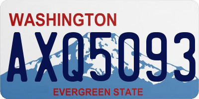 WA license plate AXQ5093