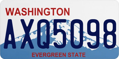 WA license plate AXQ5098