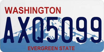 WA license plate AXQ5099