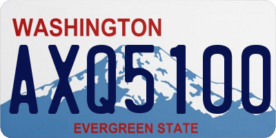 WA license plate AXQ5100