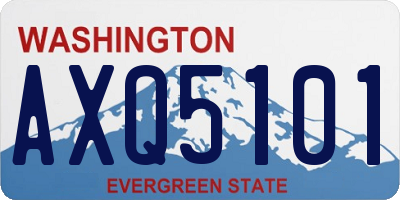 WA license plate AXQ5101