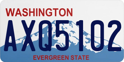 WA license plate AXQ5102