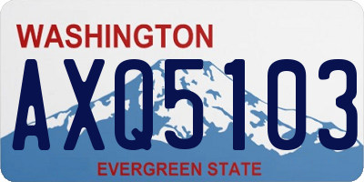 WA license plate AXQ5103