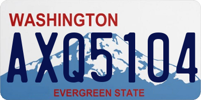 WA license plate AXQ5104