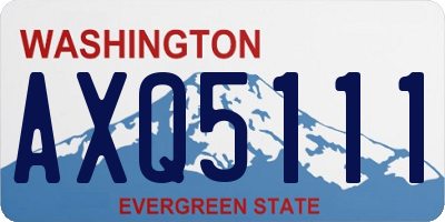 WA license plate AXQ5111