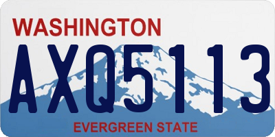 WA license plate AXQ5113