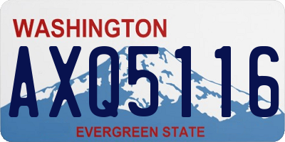 WA license plate AXQ5116