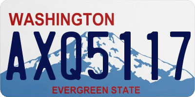 WA license plate AXQ5117