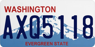 WA license plate AXQ5118