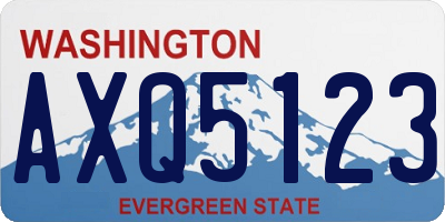 WA license plate AXQ5123