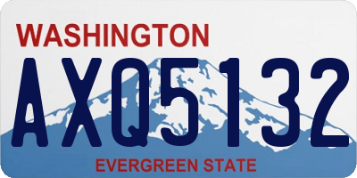 WA license plate AXQ5132