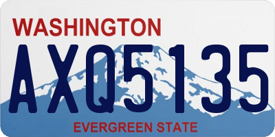 WA license plate AXQ5135