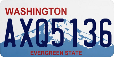 WA license plate AXQ5136