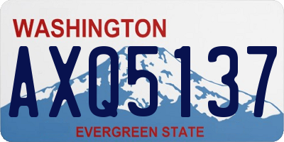 WA license plate AXQ5137