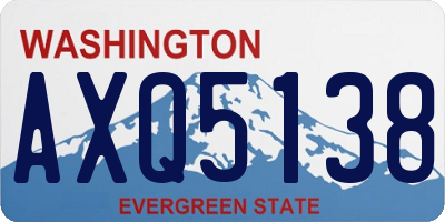 WA license plate AXQ5138