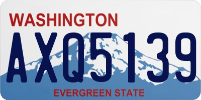 WA license plate AXQ5139