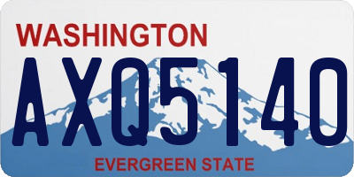 WA license plate AXQ5140