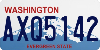 WA license plate AXQ5142