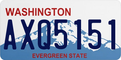 WA license plate AXQ5151