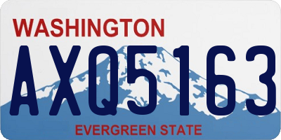 WA license plate AXQ5163