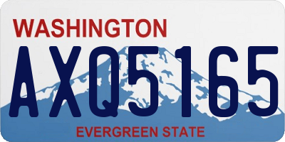 WA license plate AXQ5165