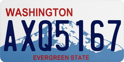 WA license plate AXQ5167