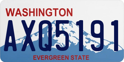 WA license plate AXQ5191