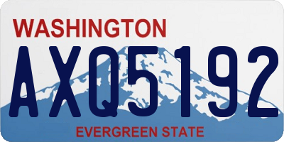 WA license plate AXQ5192