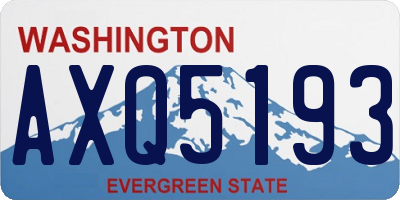 WA license plate AXQ5193