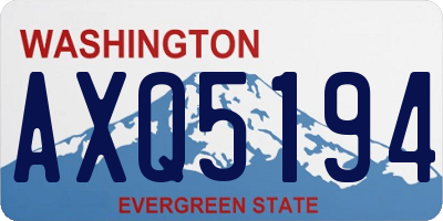 WA license plate AXQ5194
