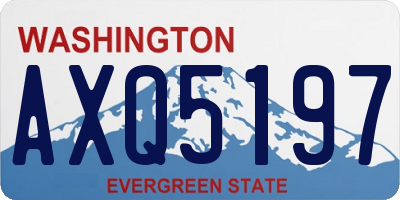 WA license plate AXQ5197