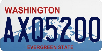 WA license plate AXQ5200