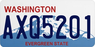 WA license plate AXQ5201