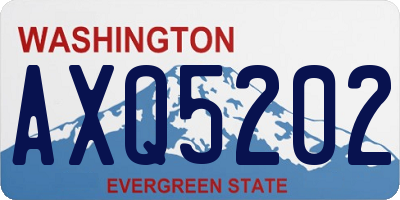 WA license plate AXQ5202
